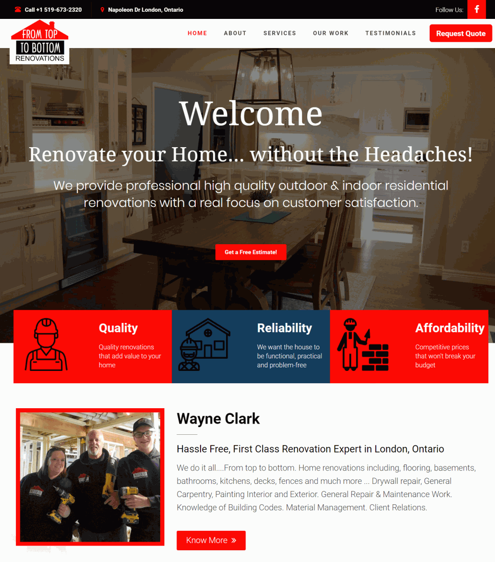 FROM TOP TO BOTTOM RENOVATIONS - Expert Home Renovation Services in London Ontario